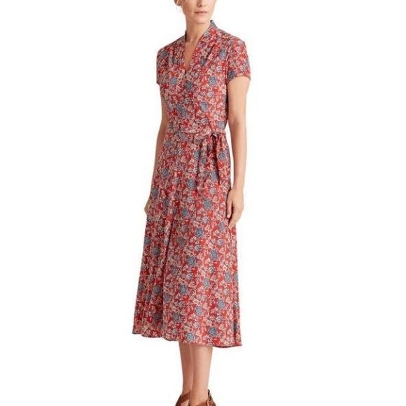 Lauren Ralph Lauren - Floral Crepe Midi Dress - 2 - Picture 1 of 6